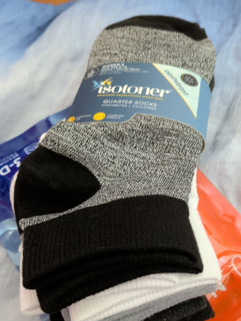 Isotoner Women's Black & Gray Athletic Quarter Socks - Cushioned Bundle Of 6